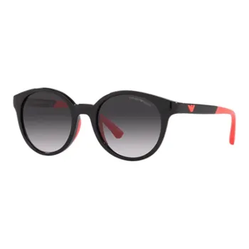 EMPORIO ARMANI Plate Frame Round Sunglasses Kids' Black