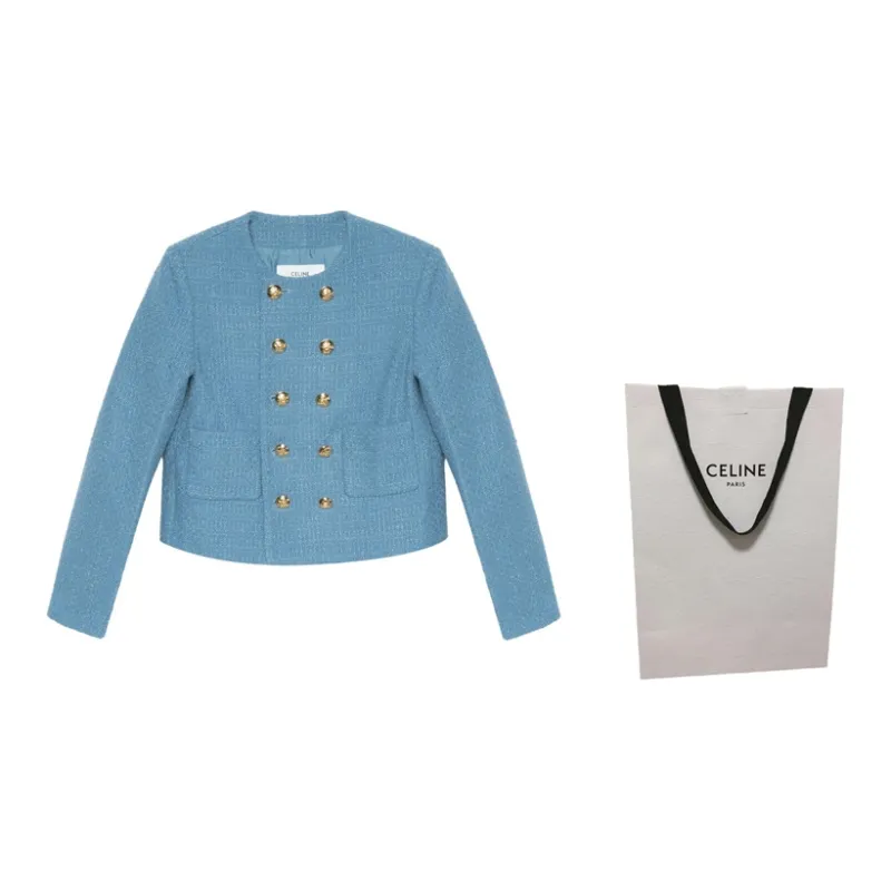 CELINE Jackets Women's Sky Blue-2