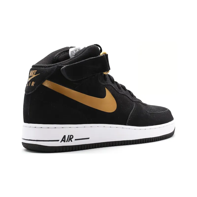 Nike Air Force 1 Low Black Metallic Gold-2