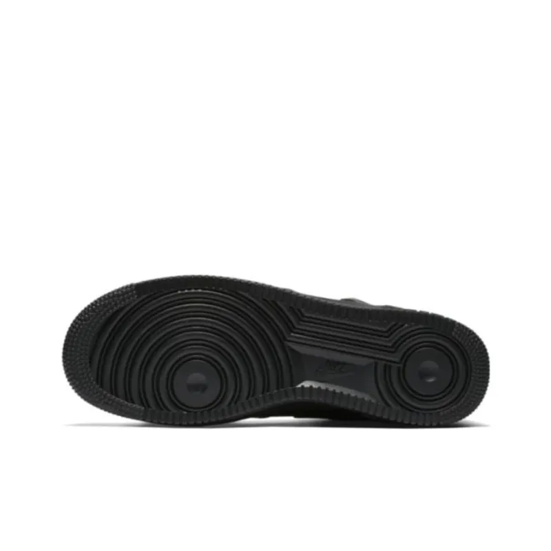 Nike Air Force 1 Non slip Lightweight Mid Top Skateboard Shoes Unisex Black-2