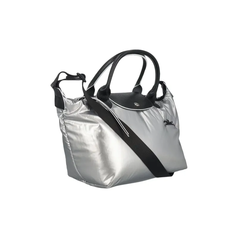 LONGCHAMP Le Pliage Alpin Nylon Fabric Shoulder Bag, Crossbody Bag, Handbag Women's Silver-3