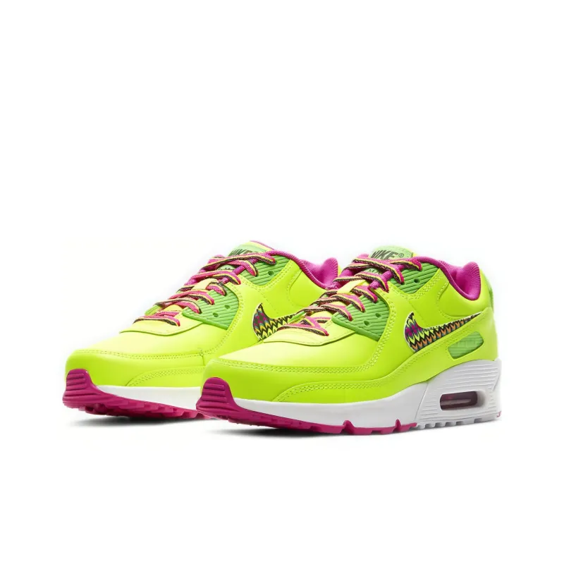 Nike Air Max 90 Leather Volt Fire Pink GS-1