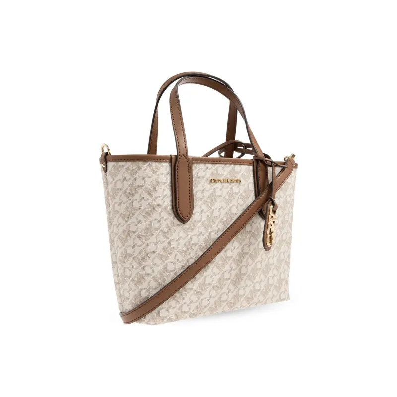 MICHAEL KORS PVC Tote Bag Shopping Bag Shoulder Bag Handbag Women's Khaki-1