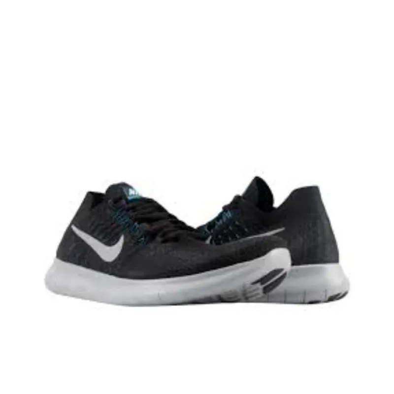 Nike Free RN Flyknit Cushioning, Wear Resistant Low Top Running Shoes Unisex Black-3