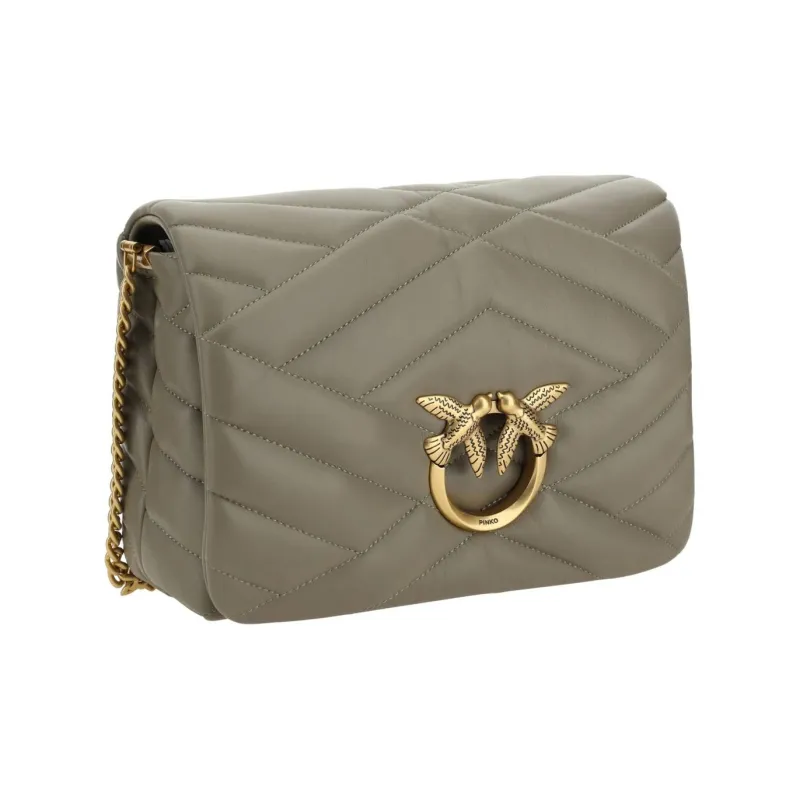 PINKO Calfskin Crossbody Bag, Shoulder Bag Women's Antique Gold-1