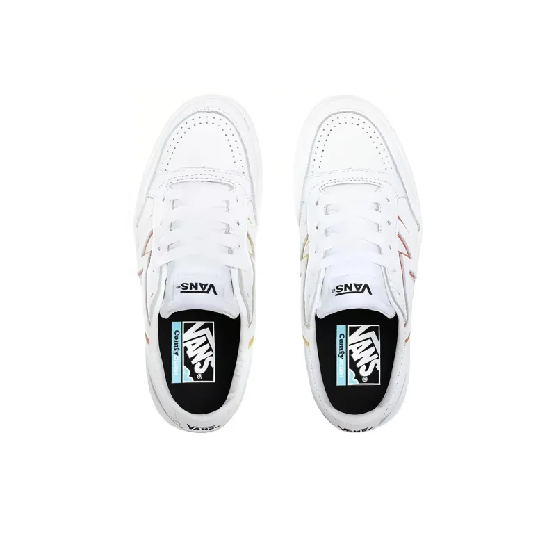 Vans Lowland CC Low Top Skateboard Shoes Unisex White Yellow Pink-3