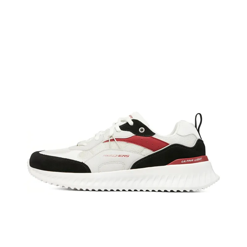 Skechers Sport Cushioning Anti-Slip And Wear-Resistant Low-Top Athletic Shoes Men's White Blue Red Multicolor-0