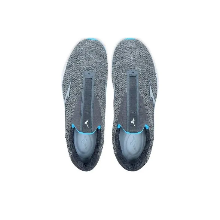 Mizuno Wave Cadence Knit Cushioning Anti-Slip Wear-Resistant Breathability Low-Top Golf Shoes Men's Gray Blue-2