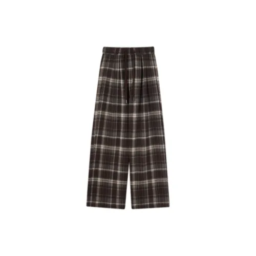 Asuka and new sake Casual Pants Women's Plaid Coffee