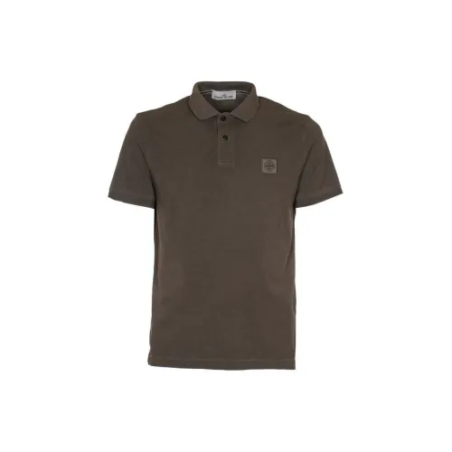 STONE ISLAND Polo Shirts Men Charcoal