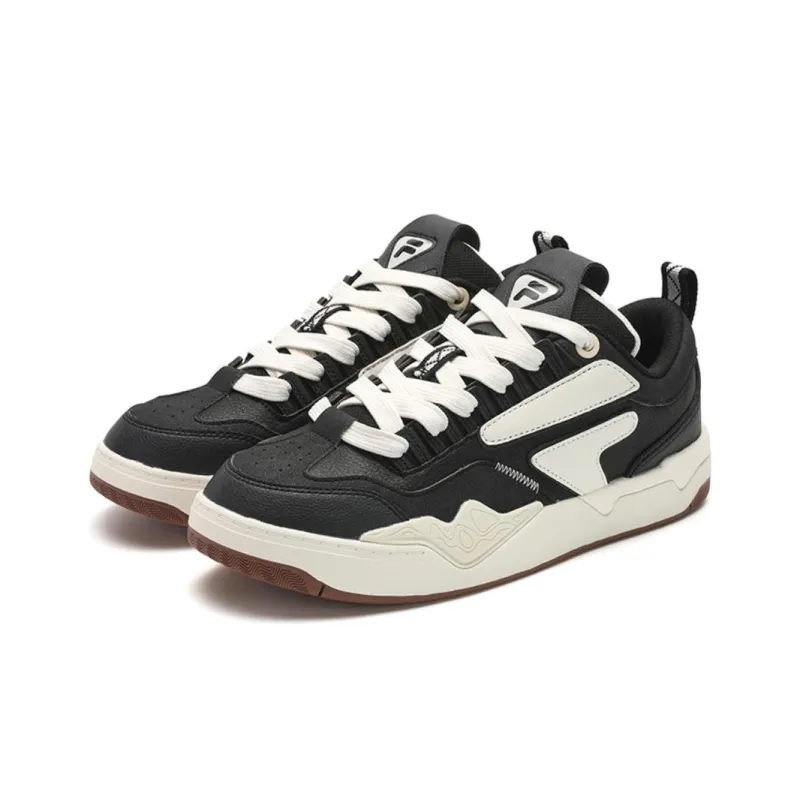 FILA FUSION Nollie Wear Resistant Quick Drying Impact Resistant Low Top Skateboard Shoes Men's Black-2