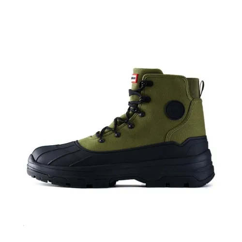 HUNTER Hiking / Trekking Shoes Men High-Top Black/Green