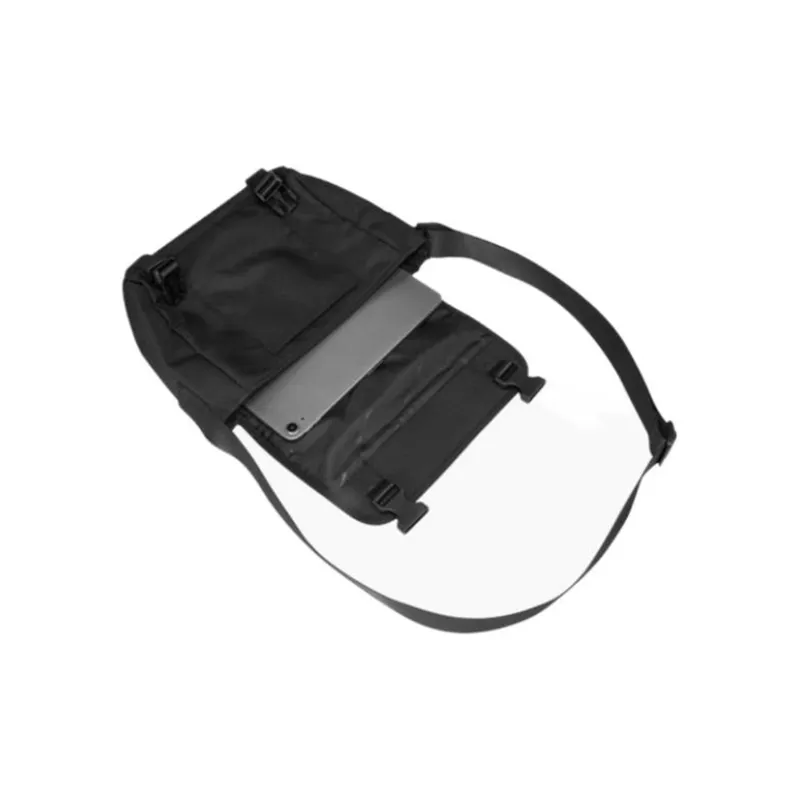 Skechers Fabric Messenger Bag, Shoulder Bag, Crossbody Bag Regular Unisex Carbon Black-4