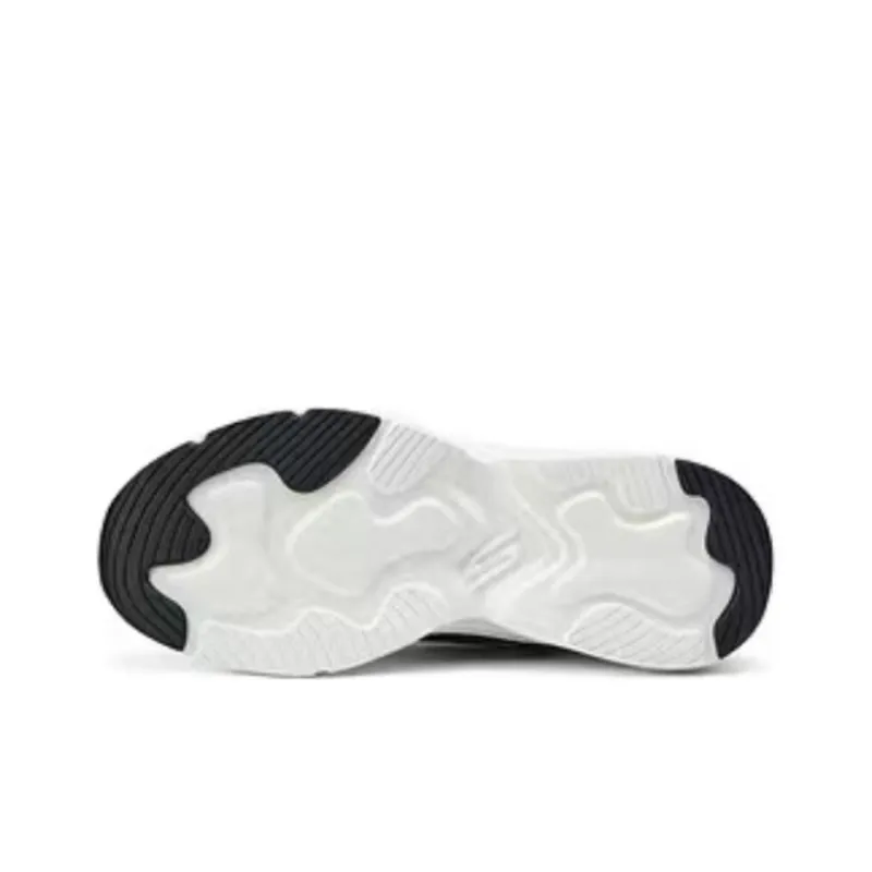 Skechers Shock Absorbers With Slip Resistant Features Low Top Chunky Sneakers Women's Black White-4