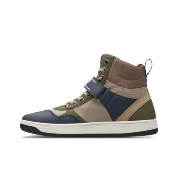 XPD Moto Pro Lady Cushioned Wear-Resistant Slip-Resistant High-Top Skateboard Shoes Women's Blue Brown