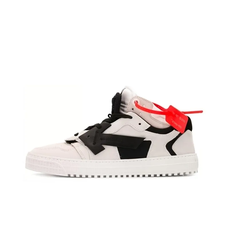 OFF WHITE C/O Virgil Abloh Men'S Black And White Off Court Low Sneakers-1