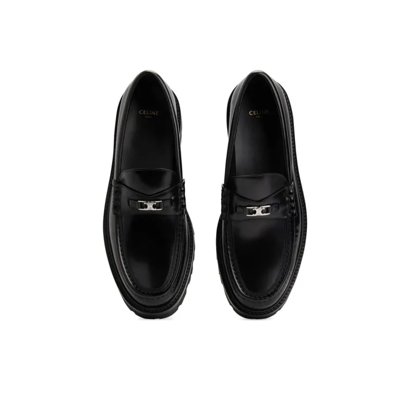CELINE Chunky Triomphe Loafer Black-3
