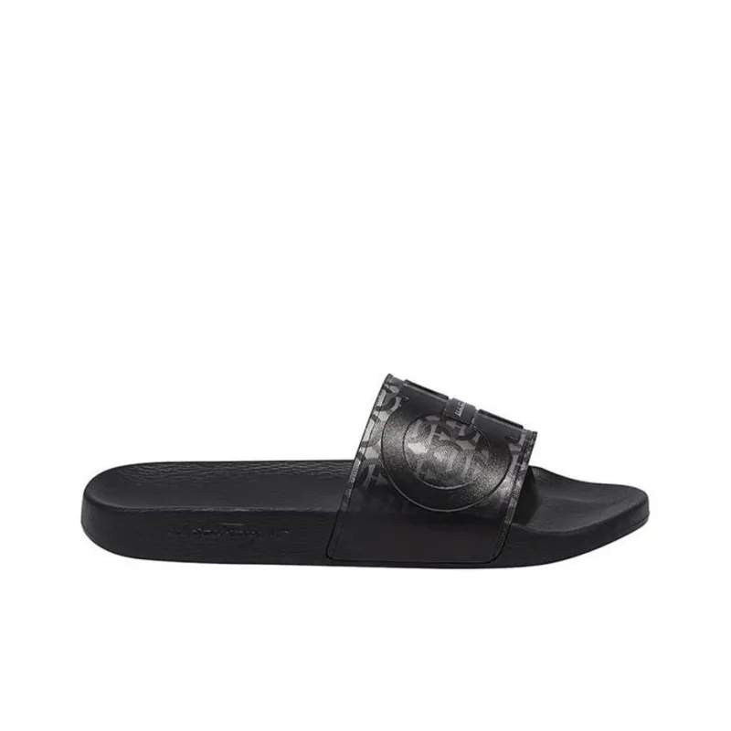 FERRAGAMO GANCINI Rubber Sole Slip Resistant Slide Slippers Men's Black-1