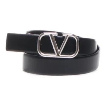 Valentino VLogo Plaque Buckled Belt