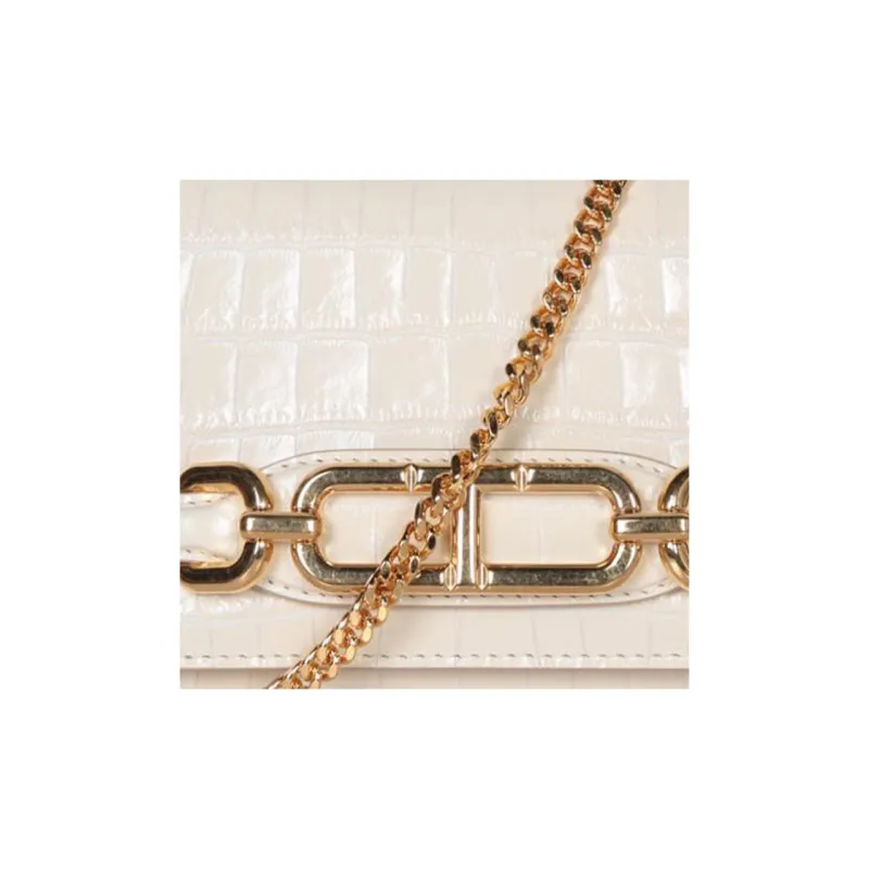 TF Cow Leather Crossbody Bag, Shoulder Bag Women's White-3