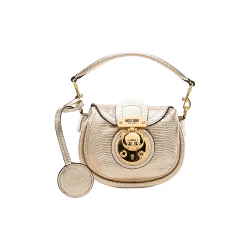 MOSCHINO Teddy Lock Leather Mini Bag