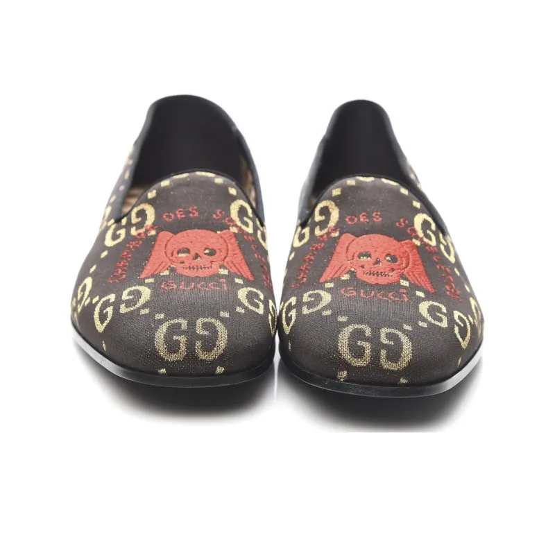 GUCCI GG Casual Single Shoes Men's Brown-3