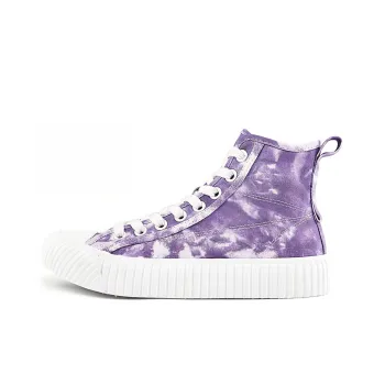 YISHUJIA x Kappa Anti Slip Wear Resistant High Top Canvas Shoes Unisex Palace Purple