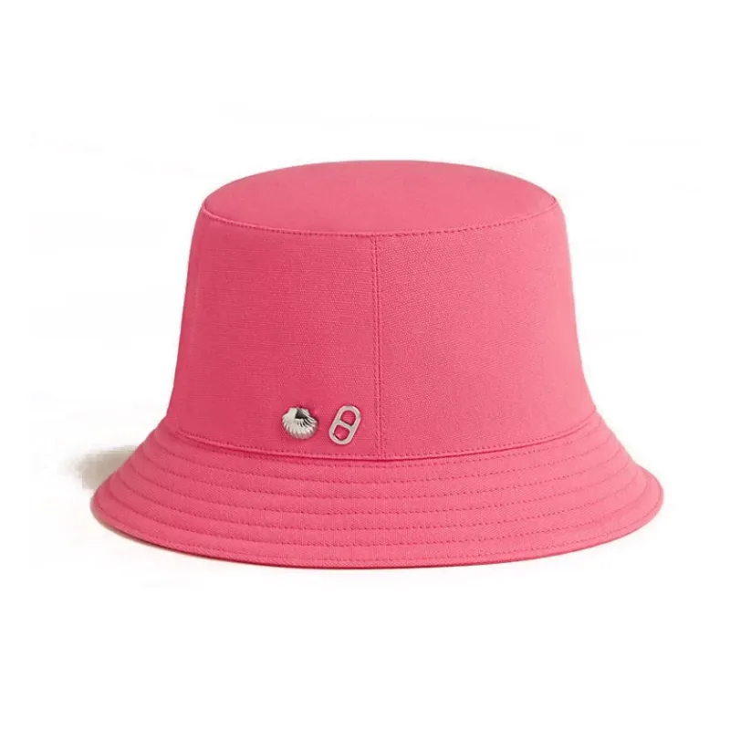 HERMES Cotton Bucket Hats Women's Camellia Pink-0