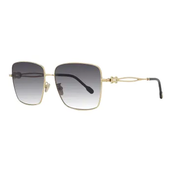 FRED Acetate Metal Gold-Plated Irregular Shape Sunglasses Unisex Gold