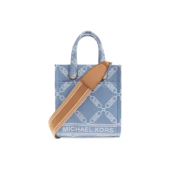 MICHAEL KORS Gigi Cotton Tote Bag, Shopping Bag, Handbag, Shoulder Bag, Crossbody Bag Small Size Women's Blue