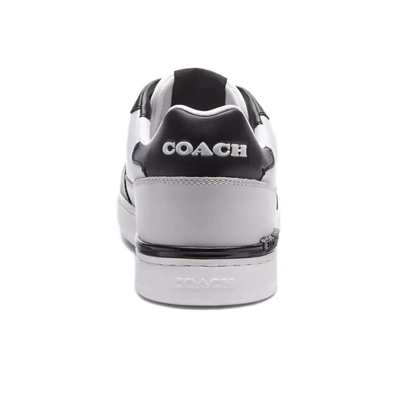COACH Low Top Skateboard Shoes Men's Black White-4