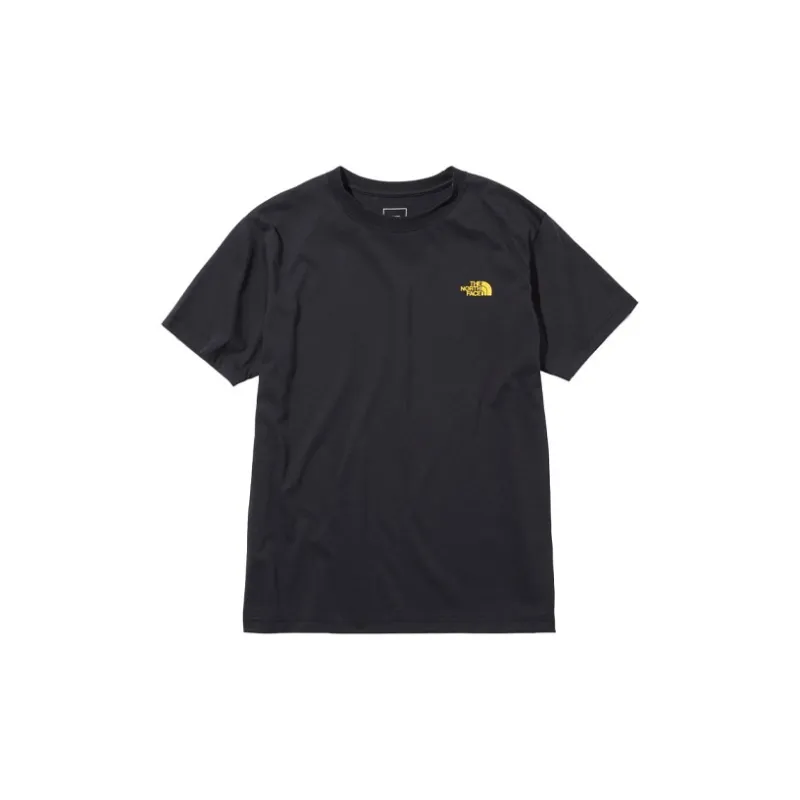 THE NORTH FACE T Shirt Men's Black With Yellow Logo-1
