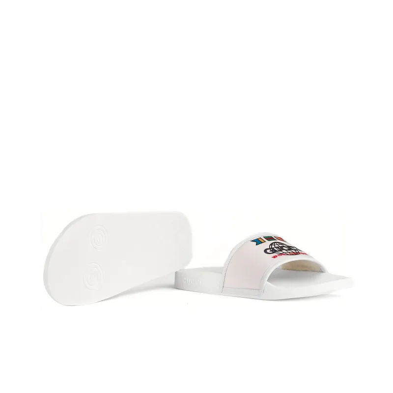 GUCCI Slide 'Worldwide Flag White'-4