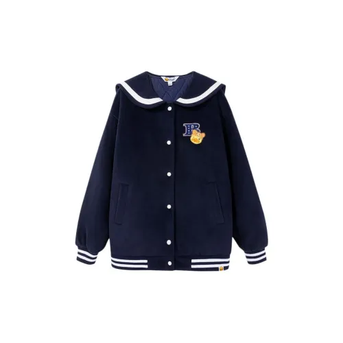 B.Duck Baseball Jacket Women's Navy Blue