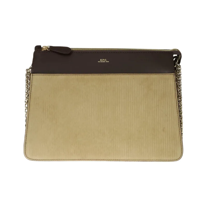 A.P.C Smooth Vegetable Tanned Leather Handbag Shoulder Bag Women's Colorful Coffee-0