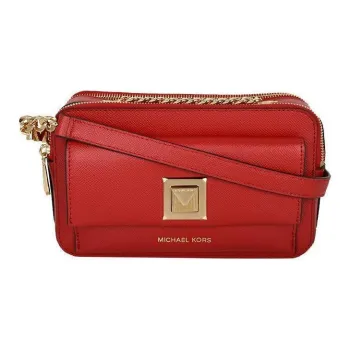 MICHAEL KORS Patent Leather Camera Bags Crossbody Bag Shoulder Bag Small Size Women's Red