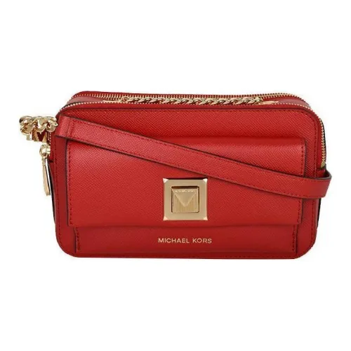 MICHAEL KORS Patent Leather Camera Bags Crossbody Bag Shoulder Bag Small Size Women's Red