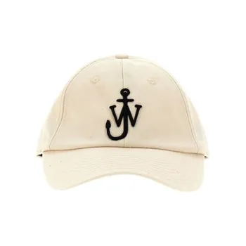 JW Anderson Curved Peak Logo Embroidered Baseball Cap