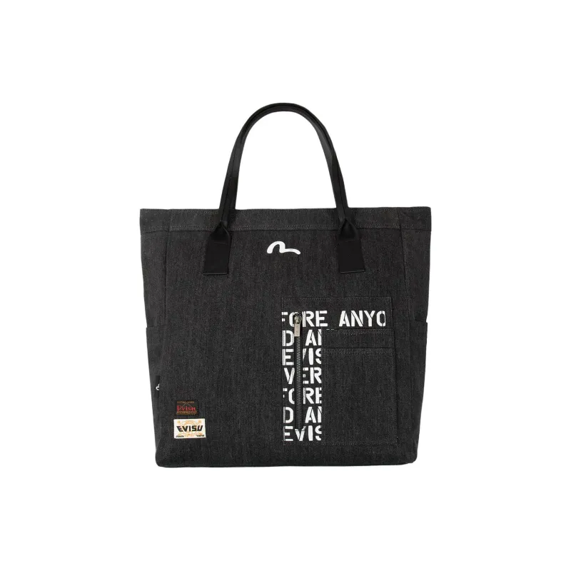 EVISU Denim One Shoulder Handbags Regular Men's Black-2