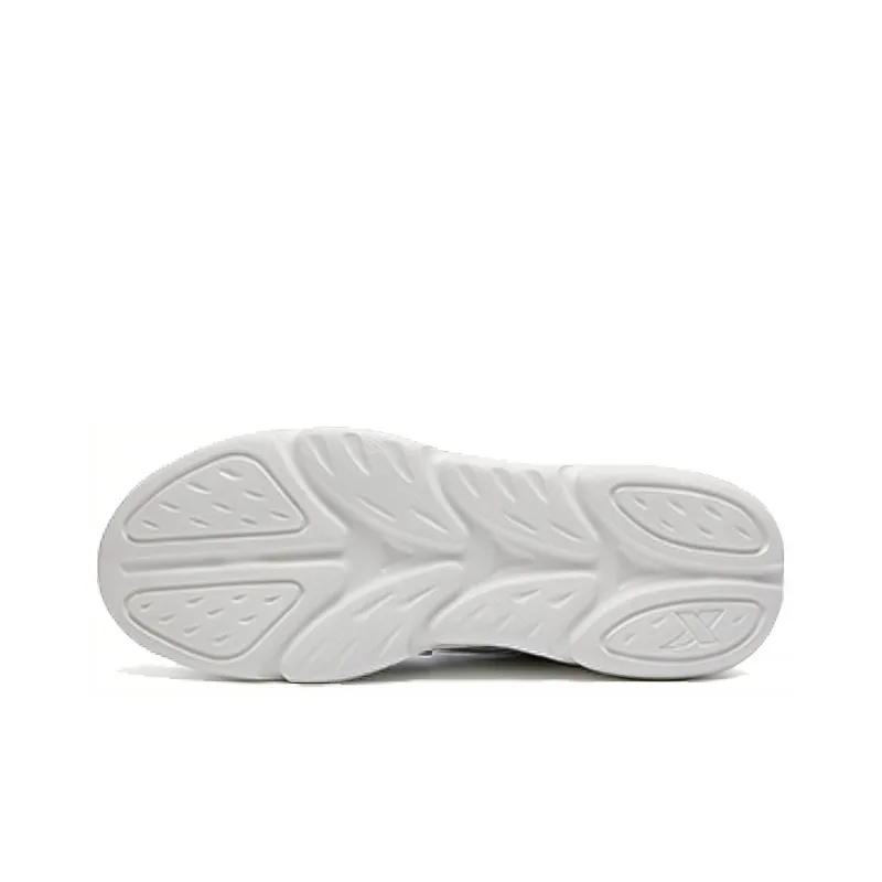 XTEP Lightning Cushioning Anti Slip And Wear Resistant Low Top Chunky Sneakers Men's Gray White Blue-4
