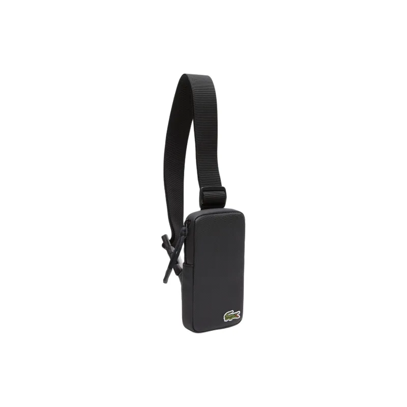 LACOSTE PVC Crossbody Bag Shoulder Bag Men's Black-1
