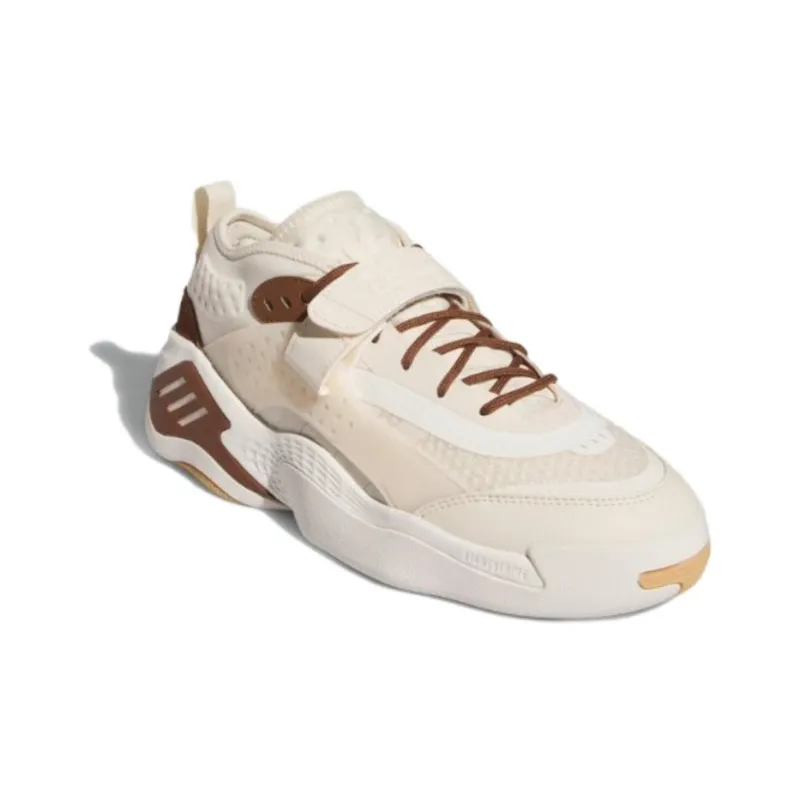 Adidas Originals Streetball III Cushioning Wear-Resistant Low-Top Casual Shoes Unisex White Brown-2