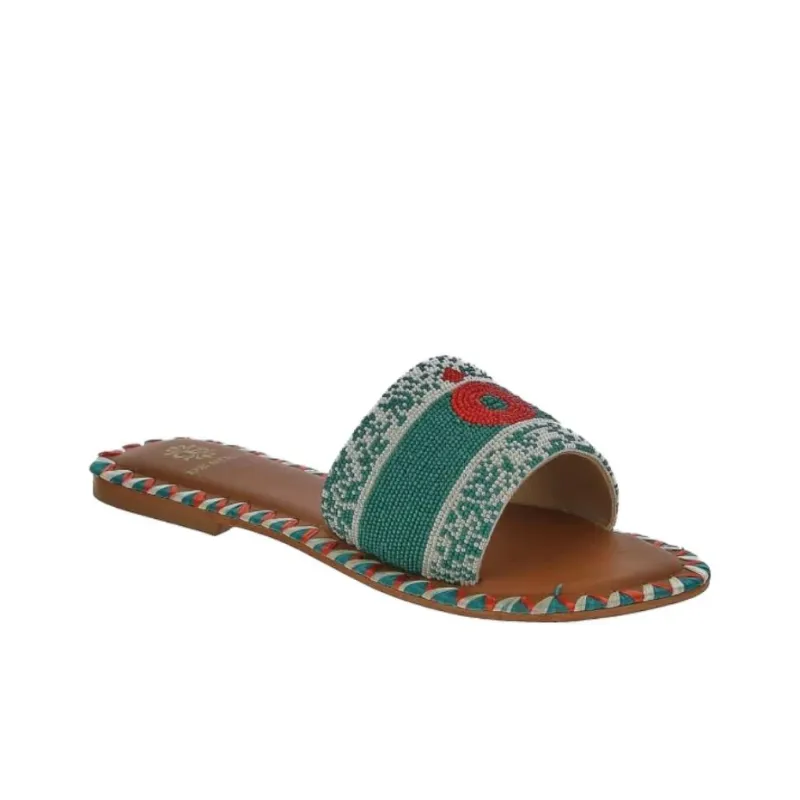 De Siena Slide Slippers Women's Green-2