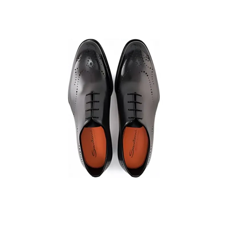 Santoni Lace-up Leather Brogues-4