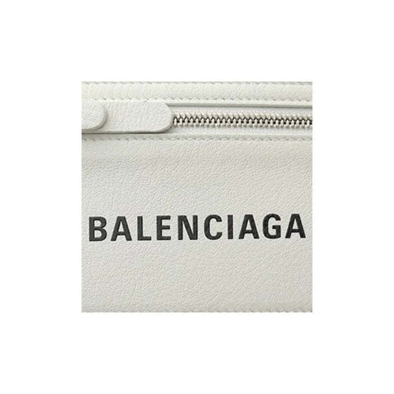 Balenciaga Cow Leather Coin Purse, Card Holder Women's White-4