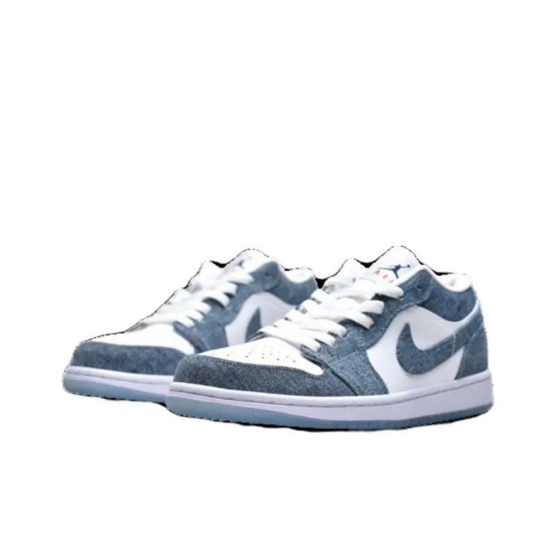 Jordan 1 Retro Low Canvas White Denim Women's-2
