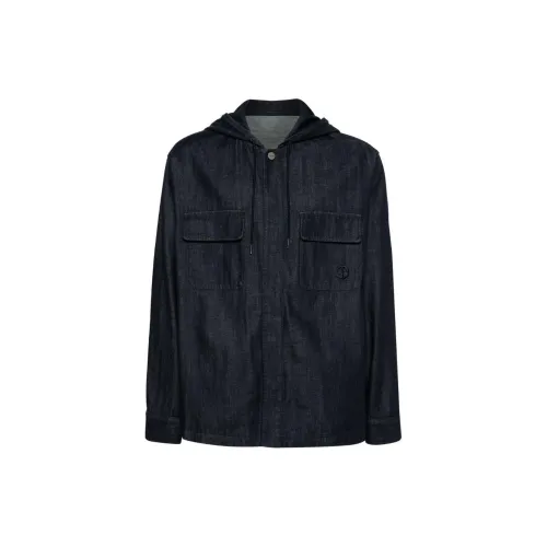 GIORGIO ARMANI Denim Jackets Men Indigo