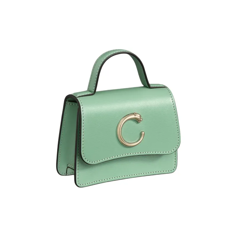 CARTIER Panthère De Cartier Calfskin Shoulder Bag Crossbody Bag Handbag Extra Small Women's Almond Green-1