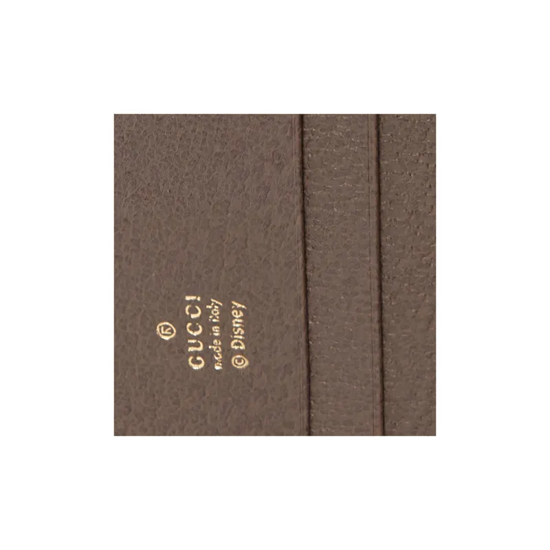 GUCCI Disney Collaboration Canvas With Leather Card Holder Women's Beige/Ebony-5