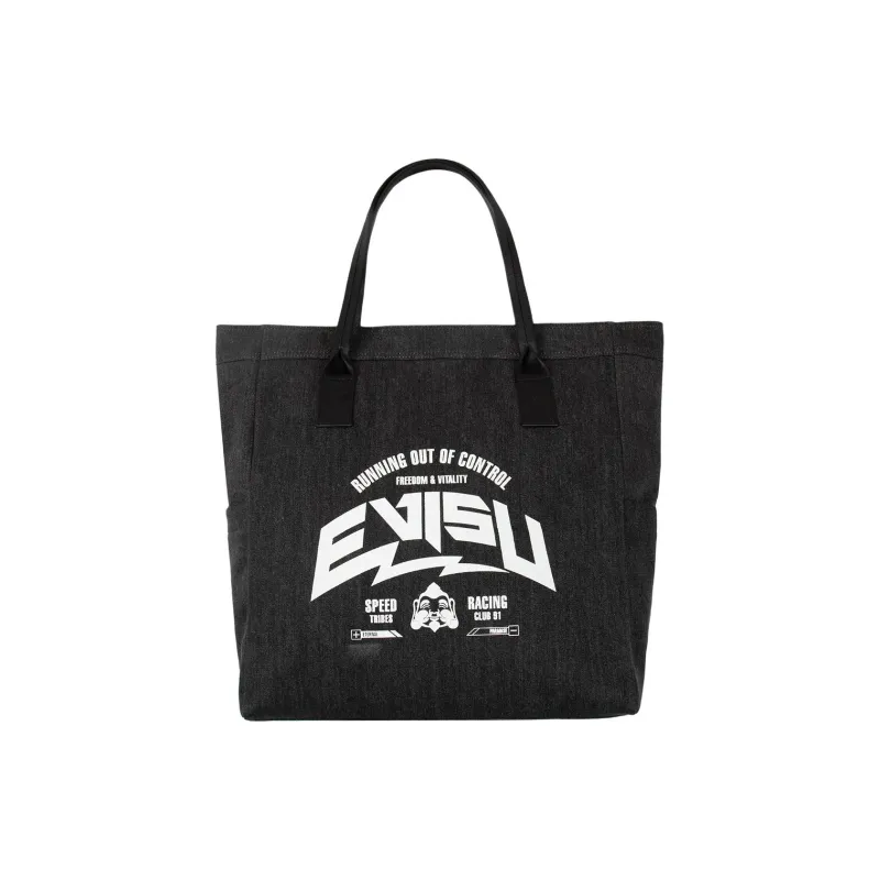EVISU Denim One Shoulder Handbags Regular Men's Black-0